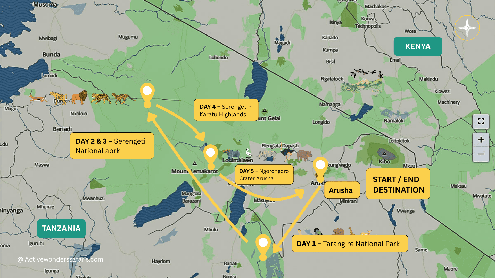 5 Day Tanzania Safari for a Family of 4
