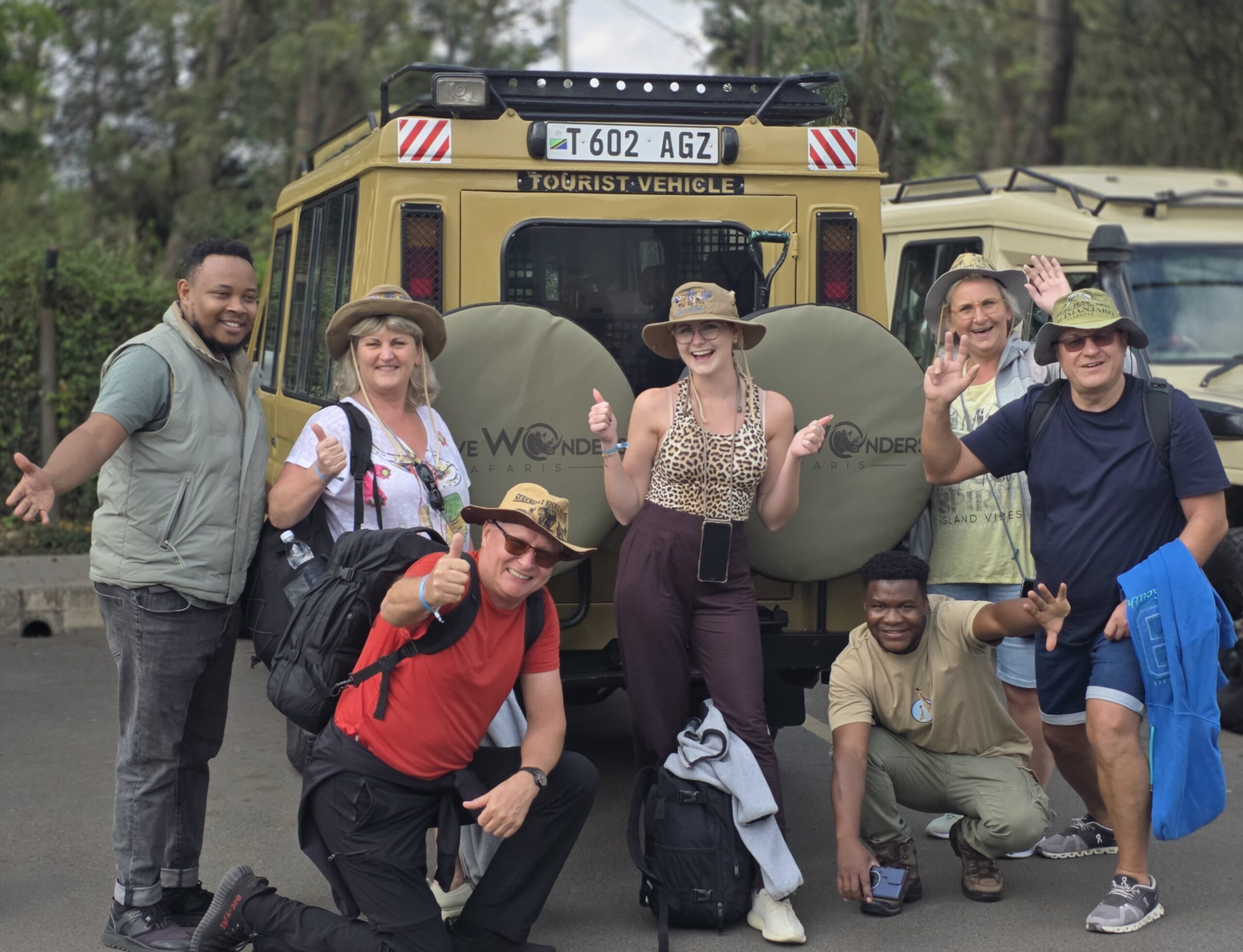 Active Wonders Safaris vehicle and team at the Serengeti gate